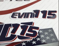 Evinrude 115HP E-tec 2007-2017 USA Flag White Cowl Outboard Decal Kit Evinrude 115HP E-tec 2007-2017 USA Flag White Cowl Outboard Decal Kit